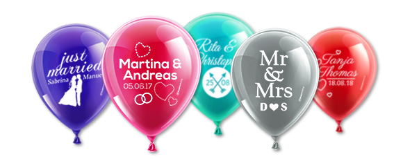 bedruckte Luftballons Beispielbild